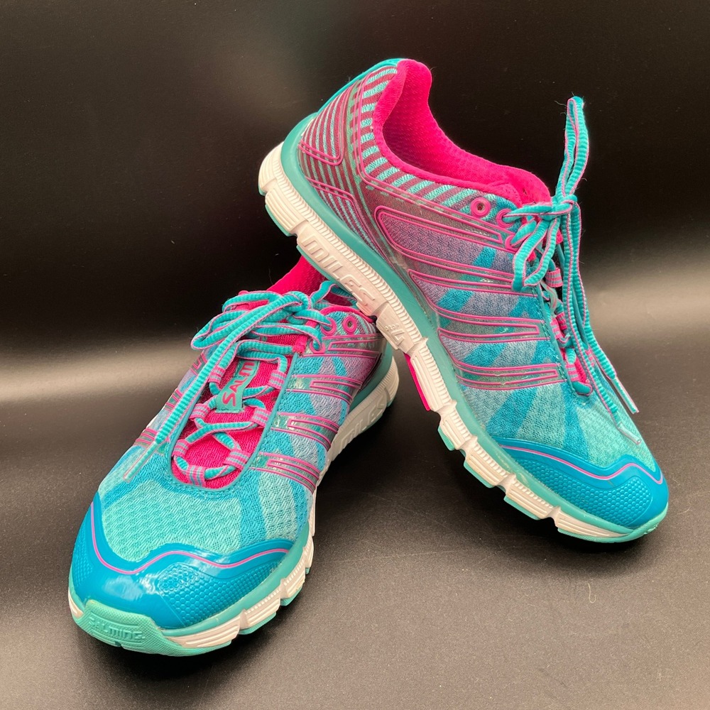 Salming Miles M2 Natural Running Shoes Teal Pink Womens 7.5 Road‎ Sneakers